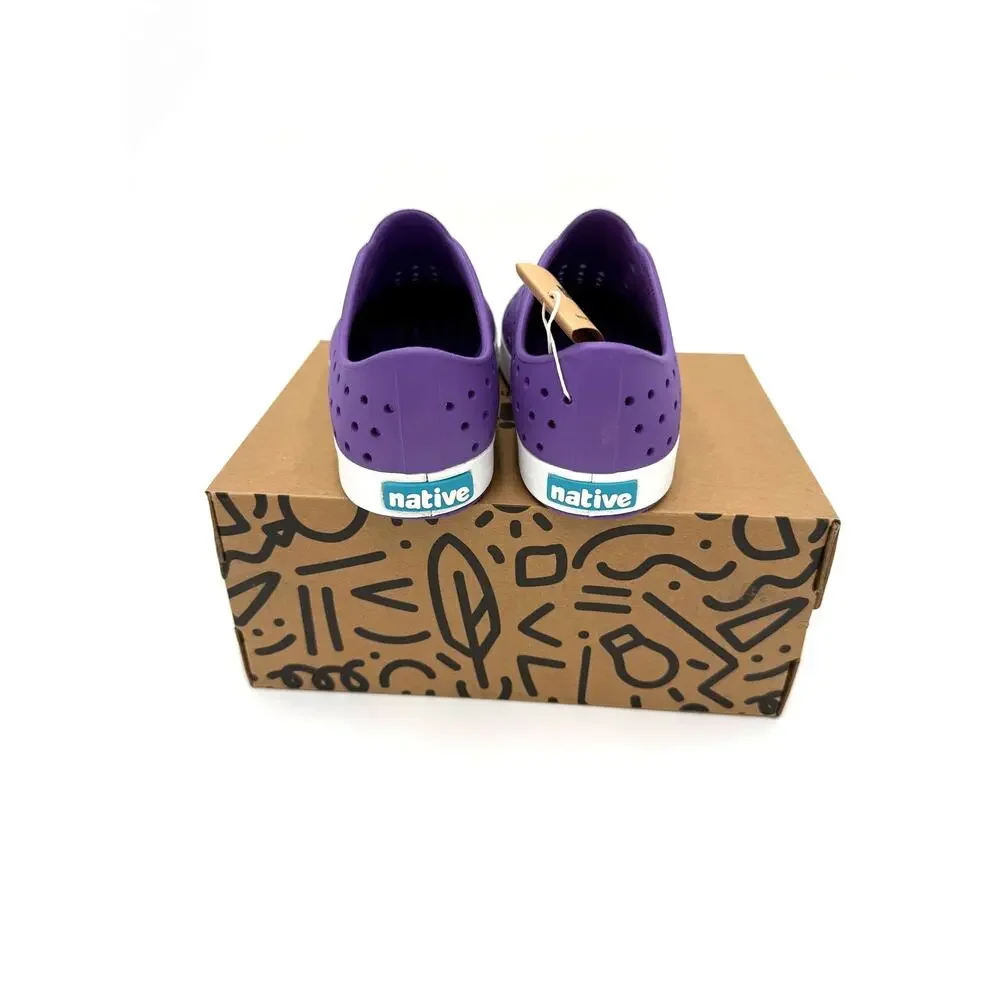 NEW! Native Jefferson Child Shoes - Starfish Purple/Shell White - c12